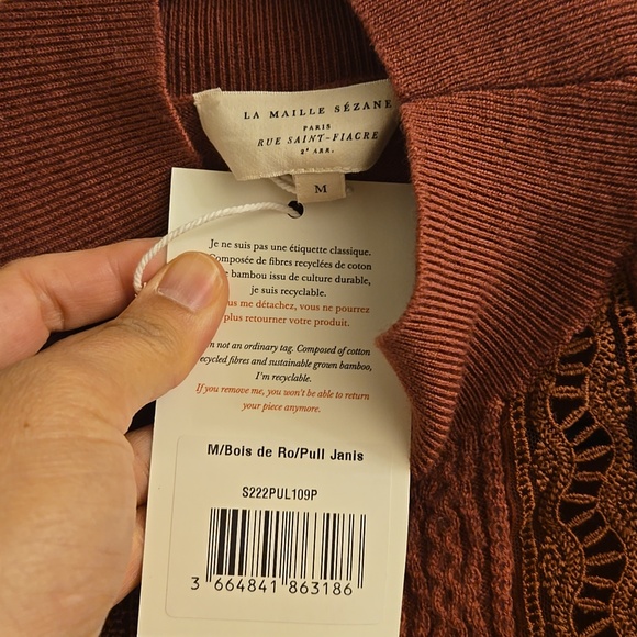 Sezane Janis Merino Wool Jumper - Picture 9 of 13